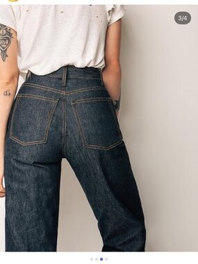 imogene + willie catherine Indigo selvage rigid USA Wide-Leg Jeans size 23